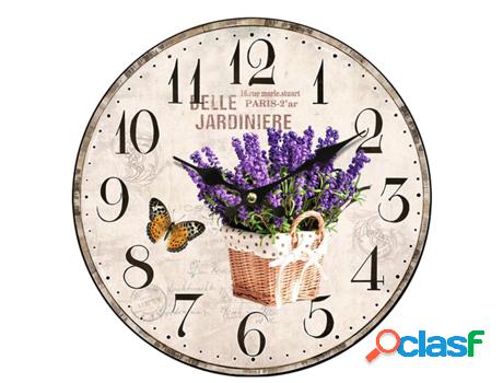 Reloj Lila de MDF 34*4*34cm