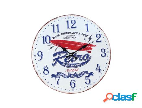 Reloj Pared 42Cm. Adorno Pared Relojes Colección Surf