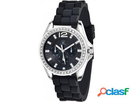 Reloj SC_CRYSTAL (bañado a rodio - Negro)
