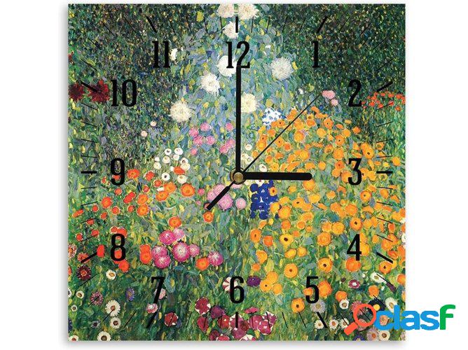 Reloj de Pared LEGENDARTE Jardín De Flores - Gustav Klimt