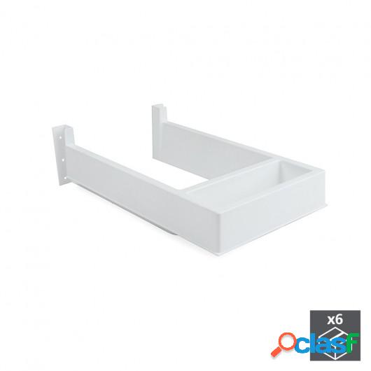 Salva sifón para cajón de baño, rectangular, Plástico,