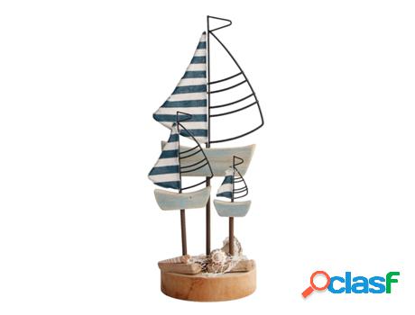 Signes Grimalt - Figura velero Azul de Madera | Figura