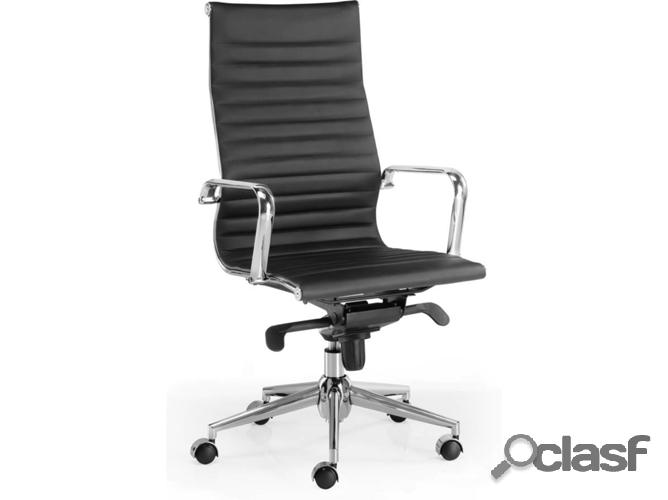Silla de Escritorio Ejecutiva EUROMOF Londres Negro