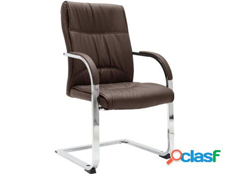 Silla de Escritorio Operativa VIDAXL Cantilever Marrón