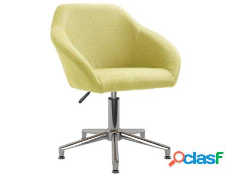 Silla de Oficina VIDAXL Giratoria Verde (Tela - 63 x 56 x