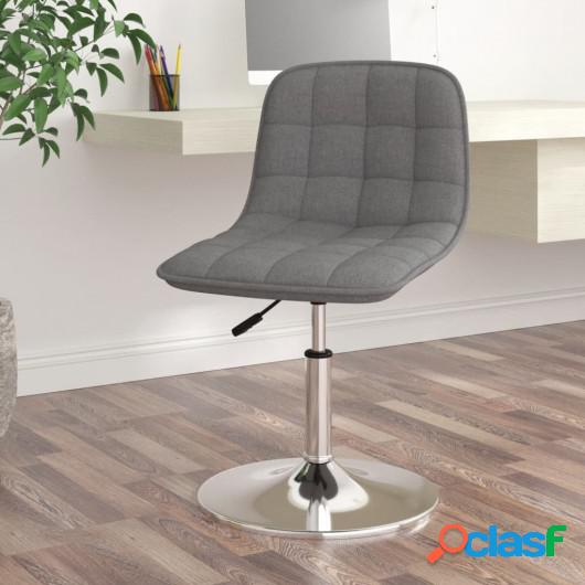 Silla de comedor giratoria tela gris claro