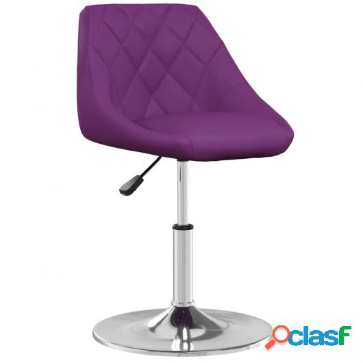 Silla de oficina de cuero sintético morado