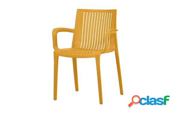 Silla de polipropileno Dallas Mostaza 56x57x82cm