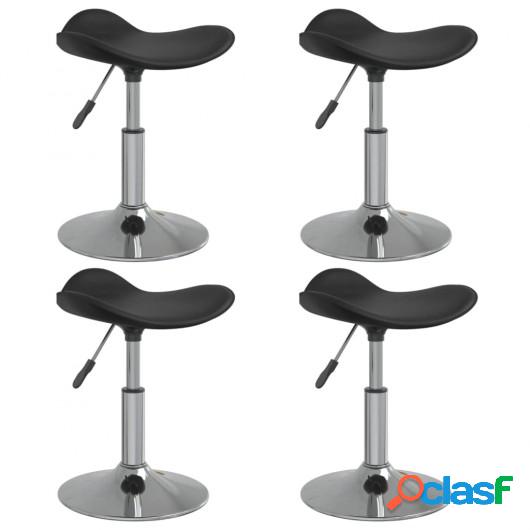 Sillas de comedor 4 uds acero cromado y cuero artificial