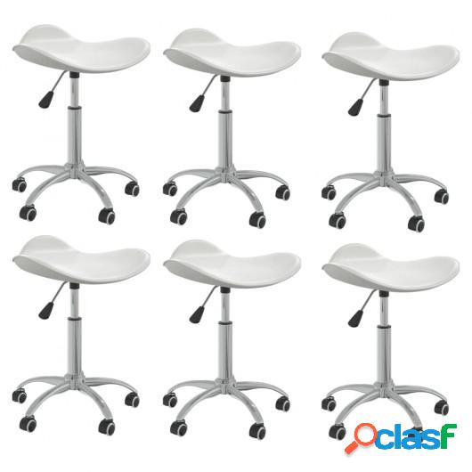 Sillas de comedor giratorias 6 unidades cuero sintético