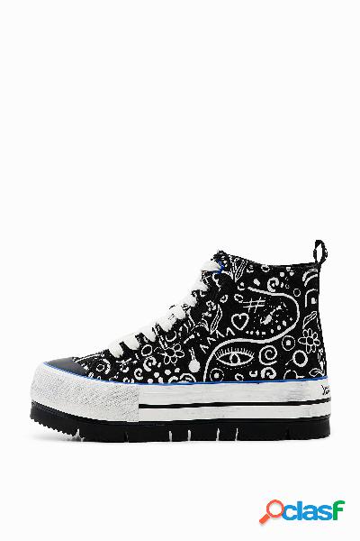 Sneaker altas plataforma dibujos