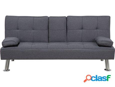 Sofá Cama BELIANI Roxen (Gris - Poliéster -81x168x77 cm)