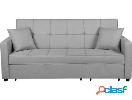 Sofá Cama Glomma (Gris - Poliéster -87x207x95 cm)
