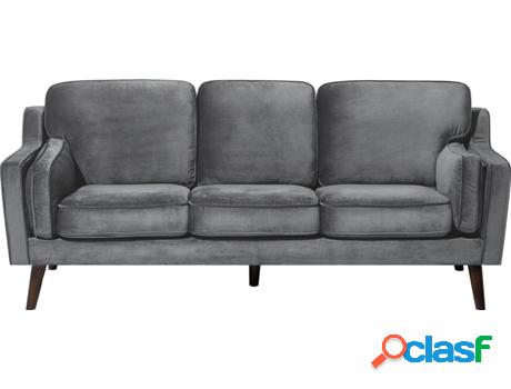 Sofá Lokka (Gris - Terciopelo -83x204x85 cm)