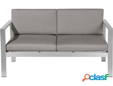 Sofá de Jardín Salerno (Gris - Aluminio -70x142x80 cm)