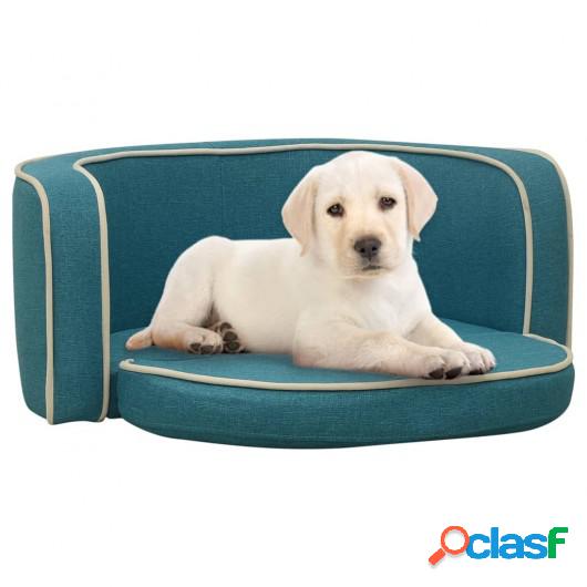 Sofá plegable para perro cojín lavable lino turquesa