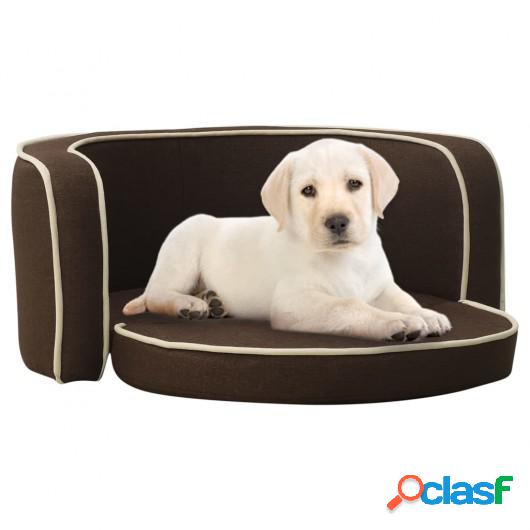 Sofá plegable para perros cojín lavable lino marrón