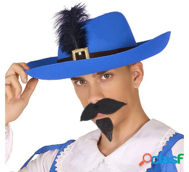 Sombrero de Mosquetero Azul