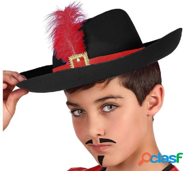 Sombrero de Mosquetero Negro Infantil