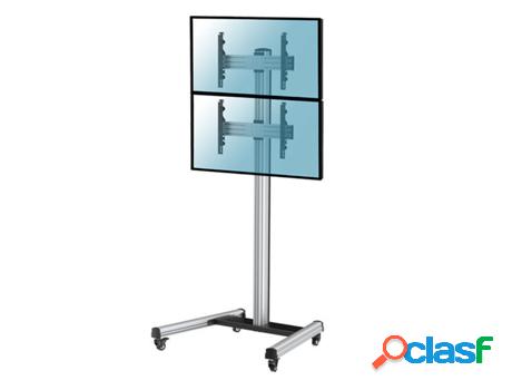 Soporte de suelo con ruedas para 2 TV 40"-65", Altura 240 cm