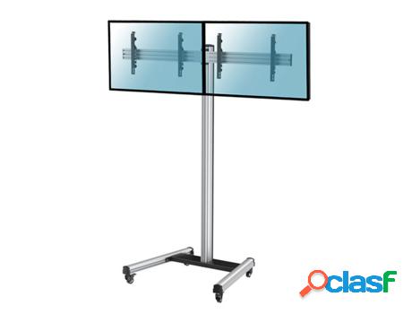 Soporte de suelo con ruedas para 2 TV 43"-49", Altura 240 cm