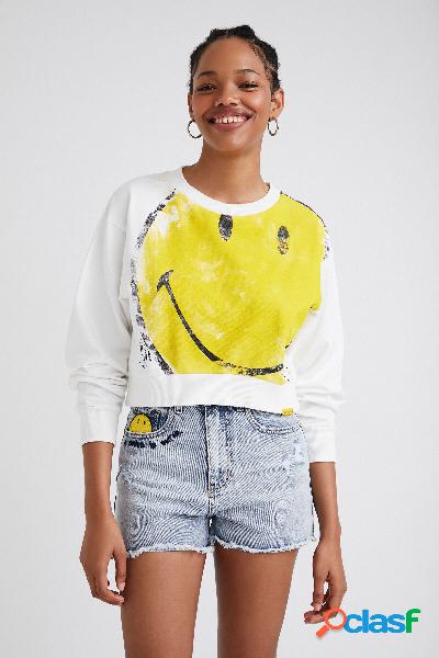 Sudadera crop SmileyÂ®