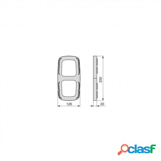 Suplemento lateral para colgador abatible, Plástico, Gris