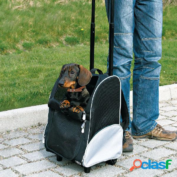 TRIXIE Mochila con carrito para mascotas negro y gris