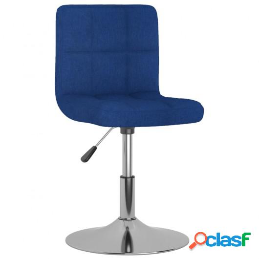 Taburete de cocina giratorio de tela azul