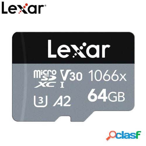 Tarjeta Lexar 1066x 64GB TF de alta velocidad U3 V30 A2