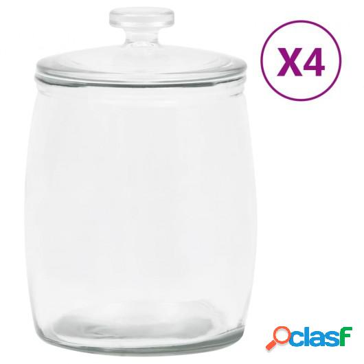 Tarros de almacenaje con tapa 4 unidades 8000 ml