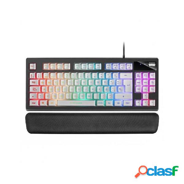 Teclado Gaming Mars Gaming MKAXWES/ Blanco