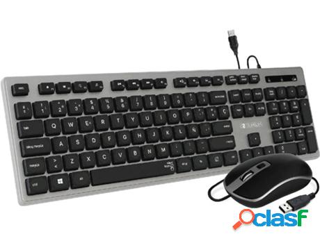 Teclado + Ratón SUBBLIM SUBKBC-CEKE50 Gris (Inalámbrico -
