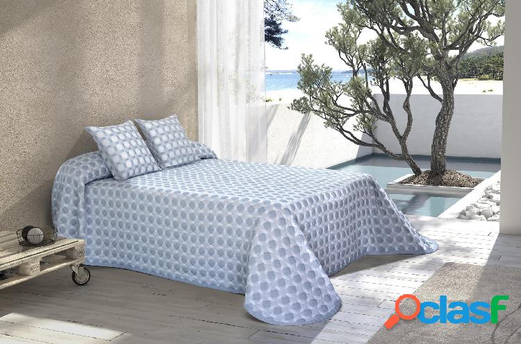 Tejidos J.V.R. Colcha Bouti Estampada Modelo Kirby - Azul /