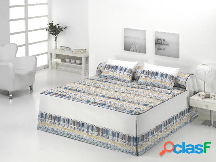 Tejidos J.V.R. Colcha Edredón Modelo Luna - Azul / Cama 135