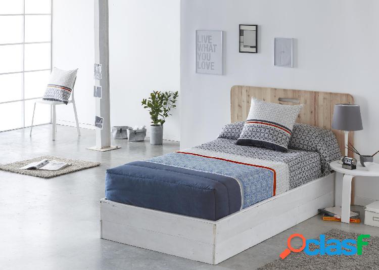 Tejidos J.V.R. Edredón Ajustable Modelo Aruba - Azul / Cama