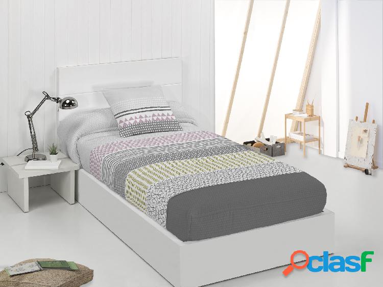 Tejidos J.V.R. Edredón Ajustable Modelo Mirna - Gris / Cama