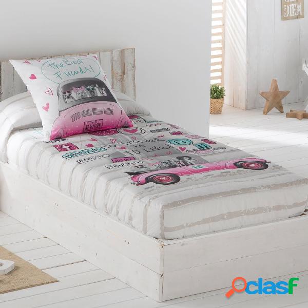 Tejidos JVR Edredon Ajustable Estampado Modelo Candy - Cama