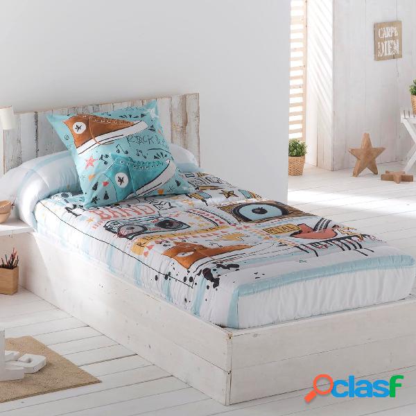 Tejidos JVR Edredon Ajustable Estampado Modelo Music - Cama