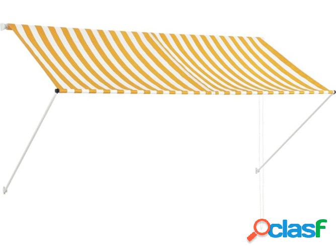 Toldo VIDAXL retráctil Amarillo y Blanco (250x150 cm)