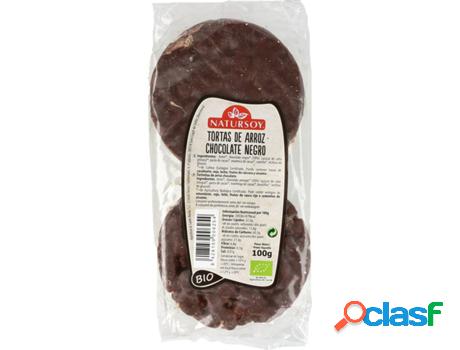 Tortas de Arroz con Chocolate Negro NATURSOY (100 g)