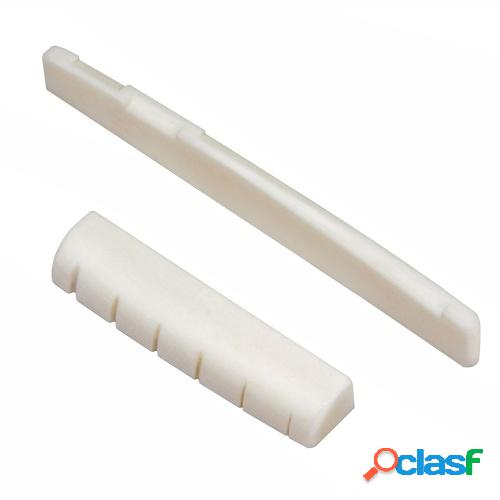 Tuerca de silla de montar de guitarra Hueso de ganado blanco