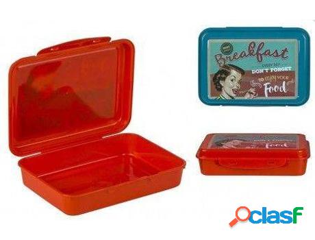 Vajilla Es HOGAR Y MÁS Fiambrera Sandwich Plástico Vintage