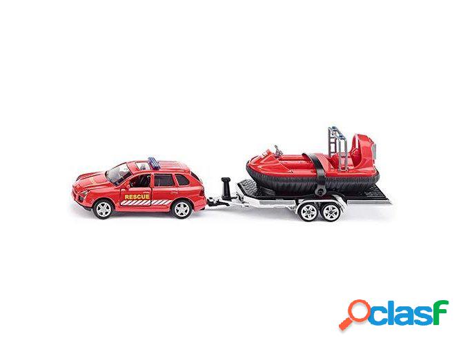 Vehículo SIKU Coche de Patrulla con Remolque y Hovercraft