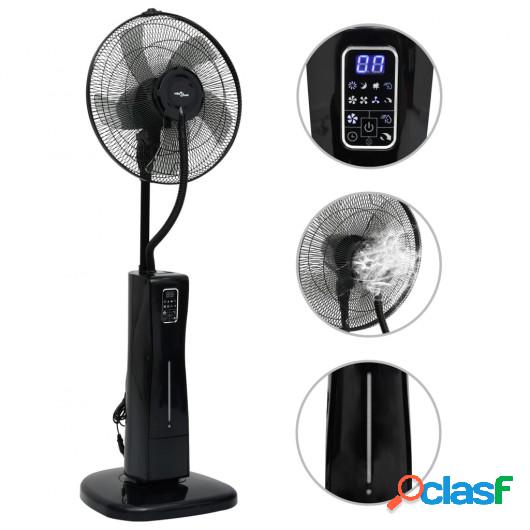 Ventilador nebulizador de pie con mando a distancia negro