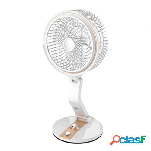 Ventilador recargable USB con luz nocturna Brillo y