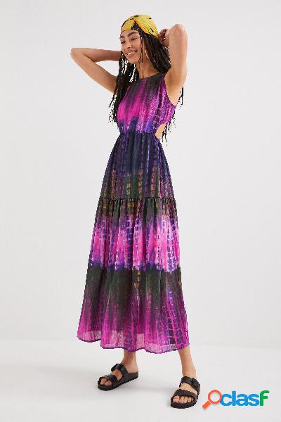Vestido cut-out tie-dye