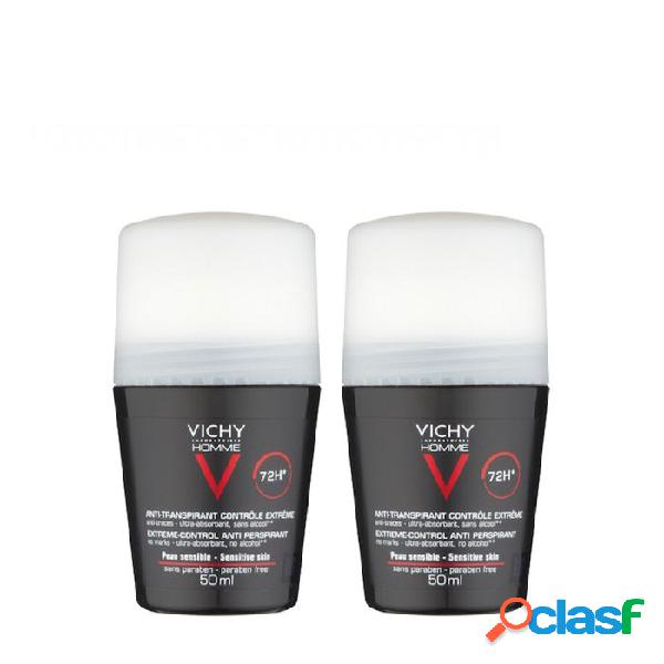 Vichy Homme Extreme Control Dúo Desodorante Roll-On 72h