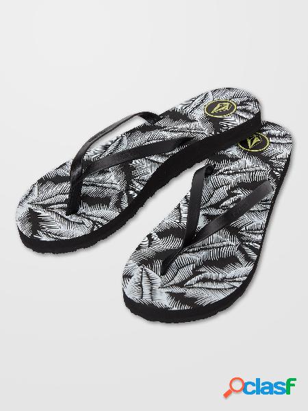 Volcom Sandalias Color Me Spring - BLACK WHITE