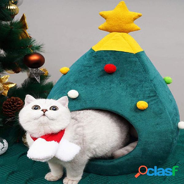 Árbol de Navidad Gato Perrera de arena Invierno Cálido